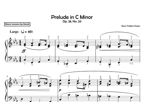 Prelude in C Minor (EASY PIANO) Op. 28, No. 20 [Frédéric Chopin] (arr ...