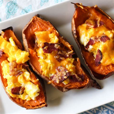 Egg Stuffed Sweet Potatoes