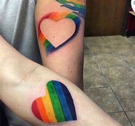 Friend Tattoos - Heart Rainbow Tattoo... - TattooViral.com | Your Number One source for daily ...