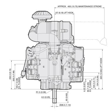 Kawasaki Fx V Hp Vertical Shaft Engine Henderson Mowers