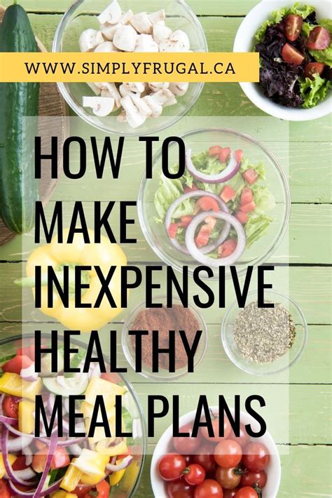 How To Make An Inexpensive Healthy Meal Plan