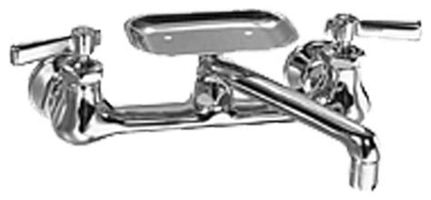 Chicago Faucets 540 ABCP Hot And Cold Sink Faucet With Soap Dish Traditional Utility Sink