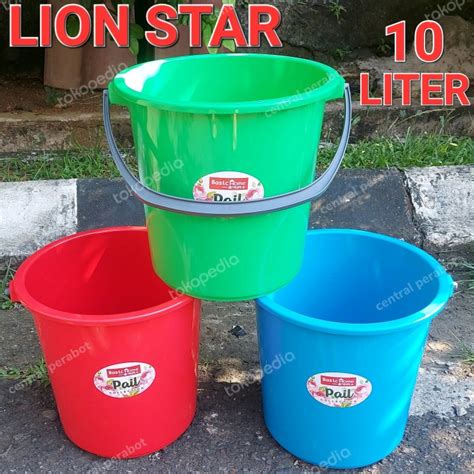 Jual Ember Plastik Lion Star Basic Home 10 Liter 3 Galon Gagang