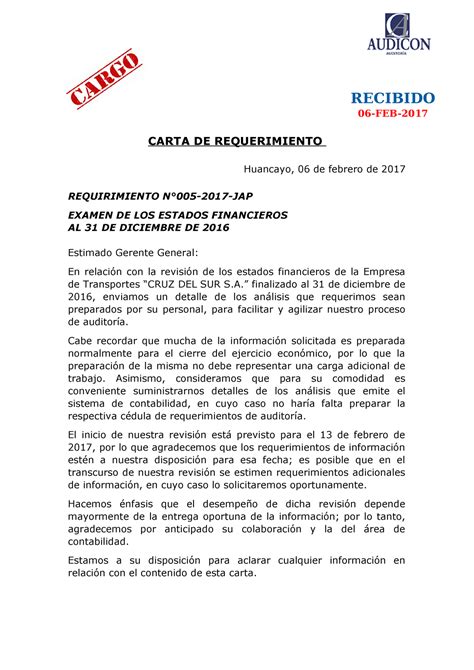 Modelo Carta De Requerimiento De Informacion Para Modelo Carta De Pdmrea