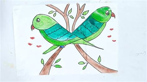 तोता का का चित्र बनाए 🦜🦜 Beautiful Parrot Drawing Cute Drawing For