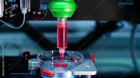 Vidéo Stock Real Process Of 3d Printing For Medicine Bioprinting Of