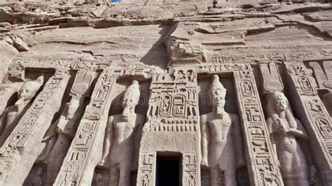 Statues in Abu Simbel Temple Stock Photo - Image of king, rock: 215556576