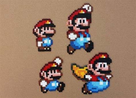 Super Mario World Hama Perler Bead Figure Etsy Hama Beads Mario Perler Bead Mario Bead Sprite