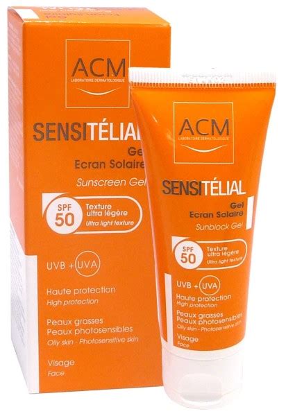 ACM SENSITELIAL GEL ECRAN SOLAIRE VISAGE SPF50 40ML Visage Et Corps