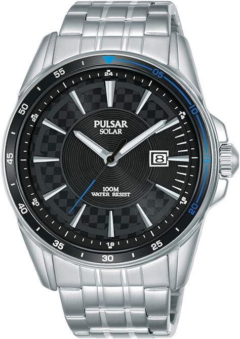 Pulsar Rally Herren Uhr Solar Edelstahl Mit Metallband Px X Amazon