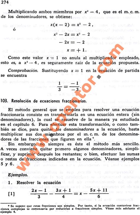 Resolución de ecuaciones fraccionarias 1 Álgebra 1 González Mancil