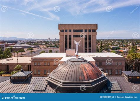 Phoenix, Arizona. State Capitol Building with Winged Statue Stock Image ...