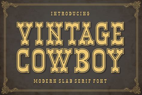 Vintage Cowboy Font By Riman Ntypes Creative Fabrica