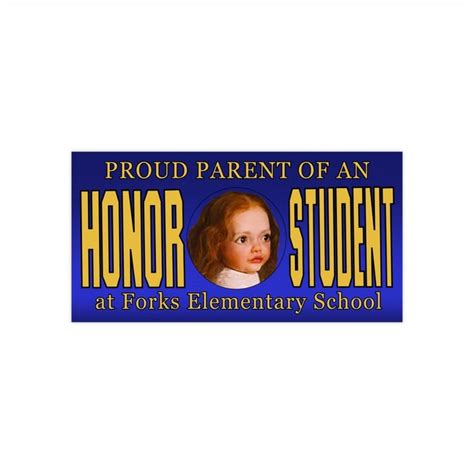 Twilight Renesmee Doll Bumper Sticker Funny Honor Roll Student Sticker