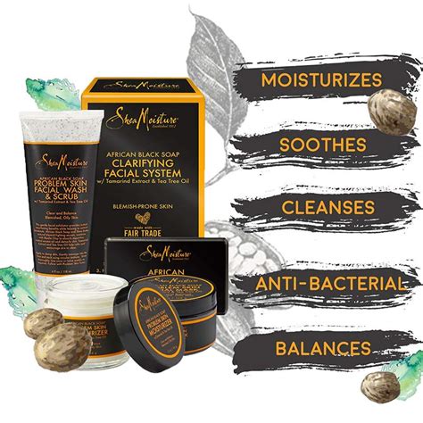 Shea Moisture African Black Soap Clarifying Facial System Kit