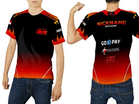 Kaos Baju Jersey Gaming ONE Esport Merah Pria Wanita PUBG Mobile Legend