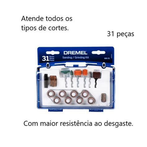 Dremel Kit De Acessórios De Micro Retífica Para Cortar Esmerilhar