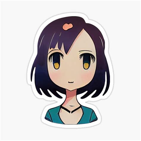 A Cute Anime Manga Girl Sticker Sticker For Sale By Kaladyndesigns