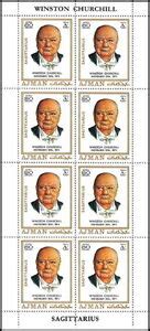 Stamp Sir Winston Leonard Spencer Churchill 1874 1965 Ajman