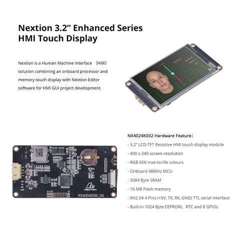 NX4024K032 Nextion 3 2 Inch Enhanced Series HMI Touch Display