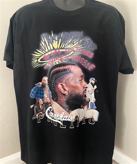 Nipsey Hussle The Marathon Continues Crenshaw Prolific Graphic Tee Etsy