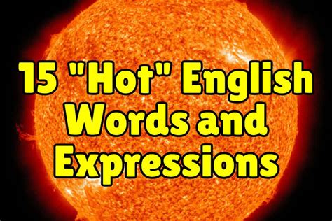 Hot English Words And Expressions Espresso English
