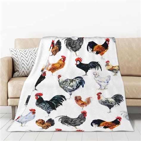 Uiacom Rooster Blanket Chicken Blanket Ultra Soft Farmhouse