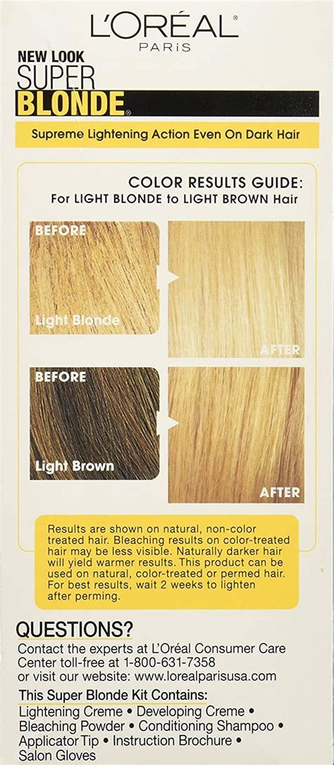 L Oreal Paris Super Blonde Creme Lightening Kit 205 Light Brown To Super Bleach Blonde Buy