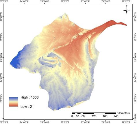 DEM of Chambal Basin | Download Scientific Diagram