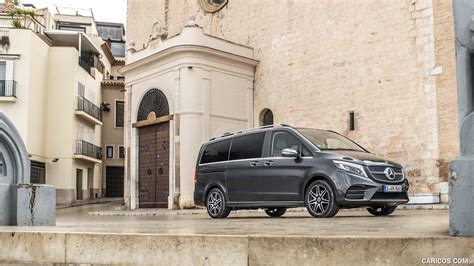 2019 Mercedes Benz V Class V300d Amg Line Color Graphite Grey Metallic Front Three Quarter