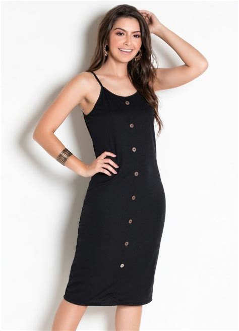 Vestido Midi Preto Es Queima De Estoque