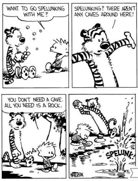 Calvin And Hobbes Go Spelunking R Calvinandhobbes