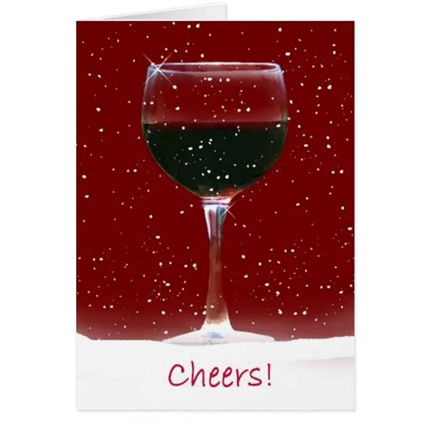 Happy Holidays Wine Christmas Card Zazzle