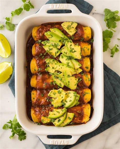 Vegan Enchiladas With Tofu And Black Beans