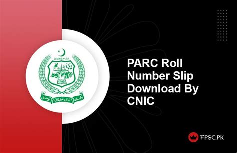 Parc Roll Number Slip 2024 Download By Cnic