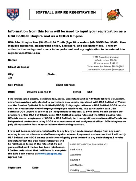 Fillable Online Usa Softball Umpire Member Online Registration Process