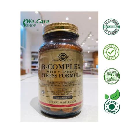 Solgar B Complex With Vit C Stress Formula 100 Tablets Lazada PH