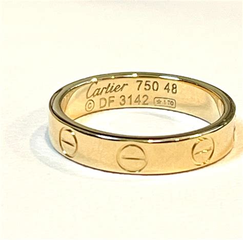 Classic Love Ring Made Signed And Numbered By Cartier 18 Karat