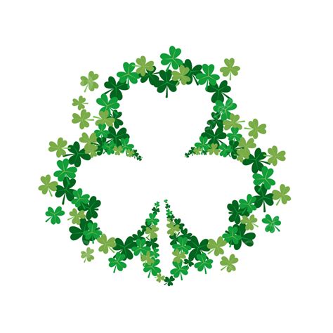 Shamrock Vector Hd Images Simple Shamrock Frame Made Of Bright Green