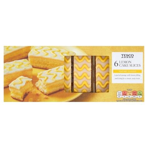 Tesco 6 Lemon Cake Slices 160G - Tesco Groceries