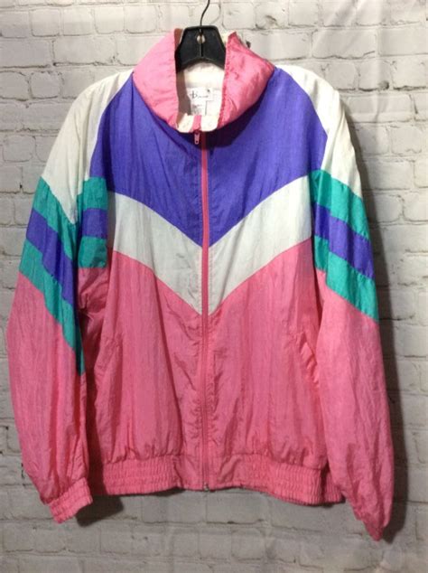 1980s 90s Windbreaker Pastel Color Block Boardwalk Vintage