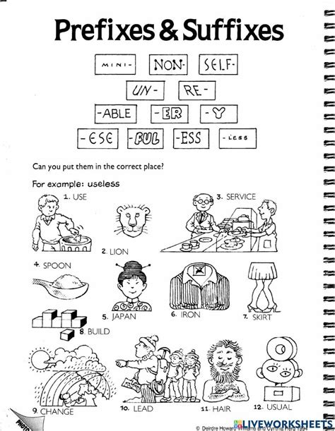 Prefixes And Suffixes Free Activity Live Worksheets