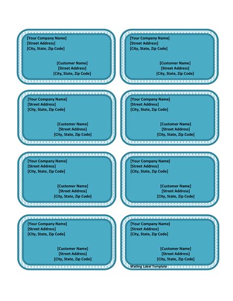 Mailing Label Template - download free documents for PDF, Word and Excel