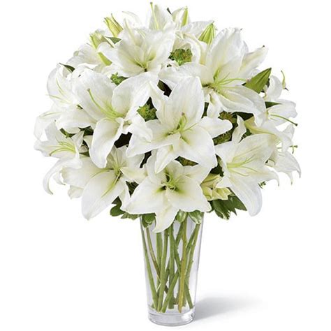 Peaceful White Lilies Basket