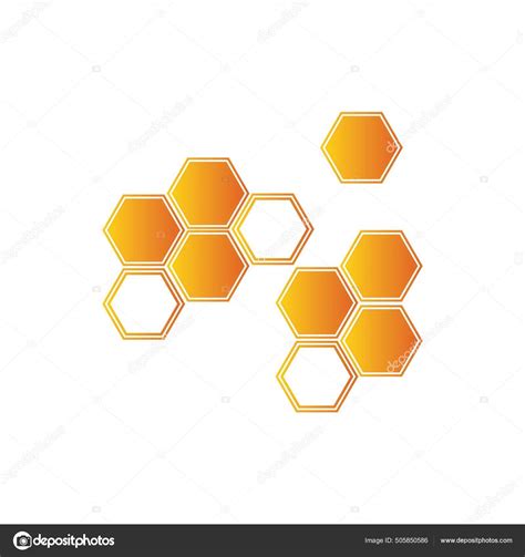 Honeycomb Logo Illustration Design Template Stock Vector Image By