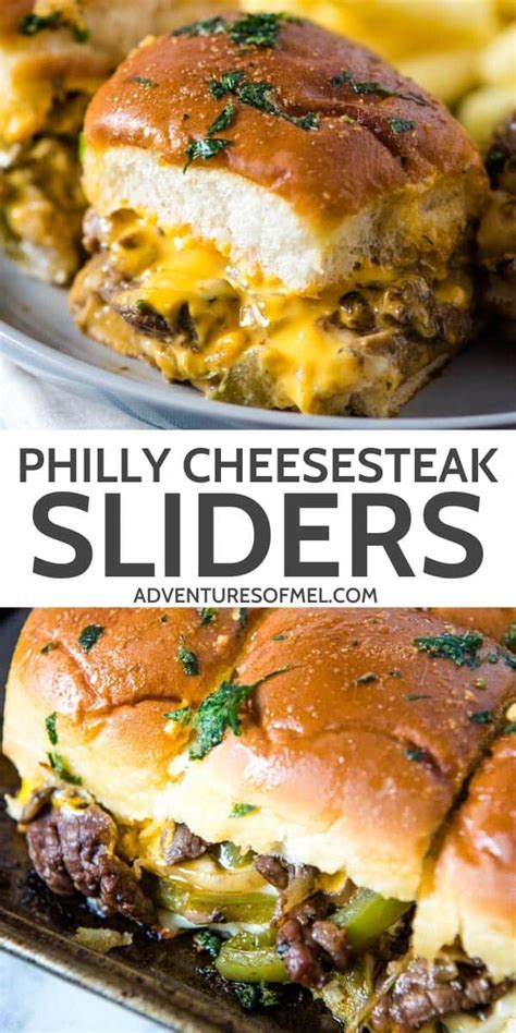 Easy Philly Cheesesteak Sliders On Hawaiian Rolls Adventures Of Mel