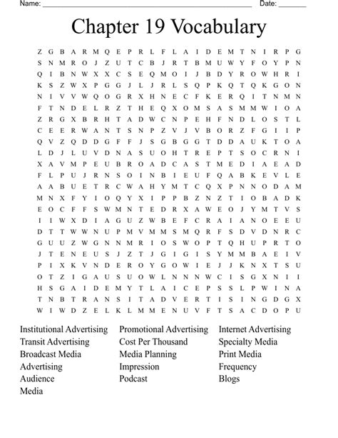 Chapter 19 Vocabulary Word Search WordMint