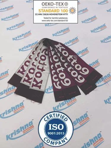 multicolor polyester thread collar label  rs piece   delhi