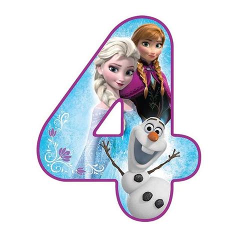 Disney Frozen Number 4 Edible Image