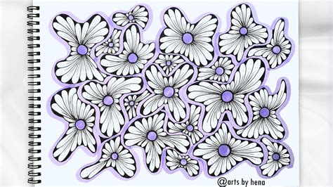 Create Stunning Art With The Easy Flower Zentangle Pattern